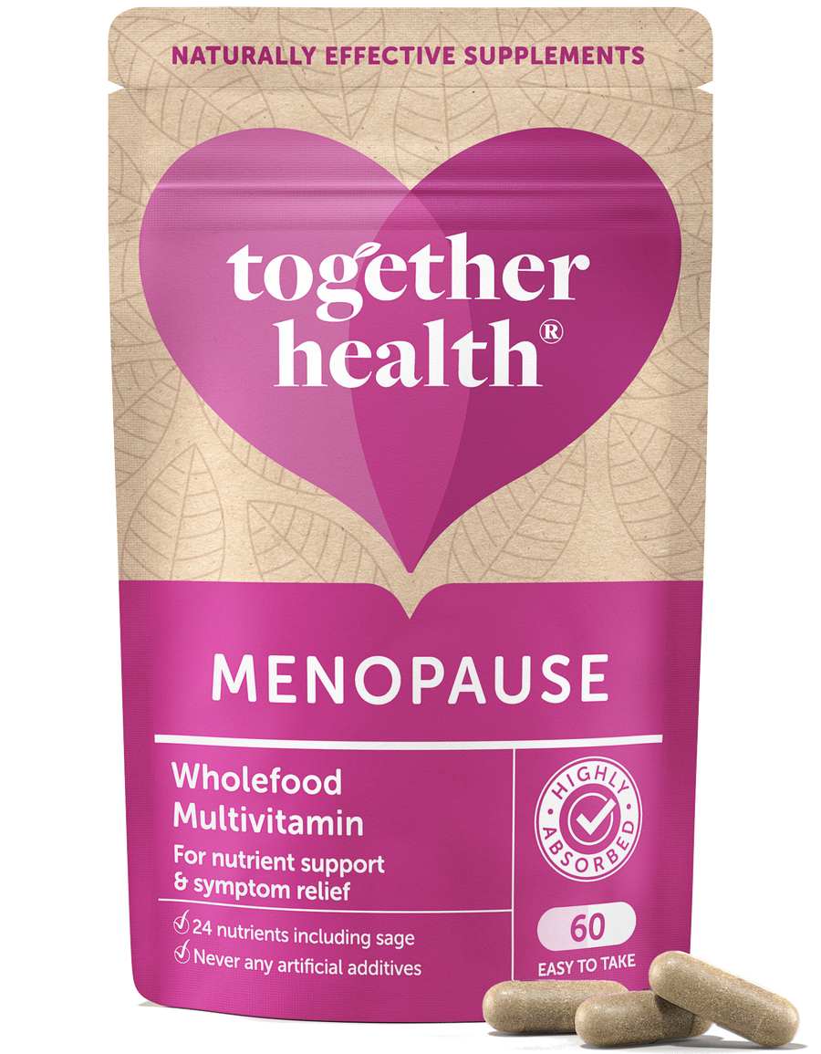 Together with healthy, menopause multivitamins with vitamin D3, B1, B6, B12, and biotin